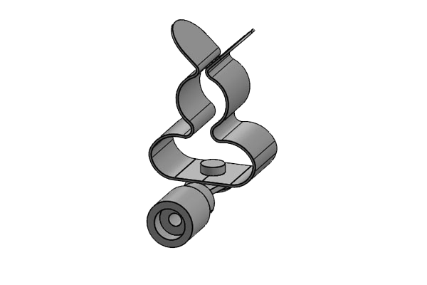 EMC shield clamps on cable lugs with or without integrated